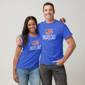 BADASSのパパの米国旗 Tシャツ (Unisex)