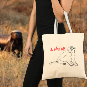 Badassのラーテルの芸術の「U Wot M8」の漫画動物 トートバッグ