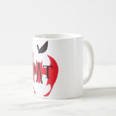 Badassの先生連合-こうもりのりんご コーヒーマグカップ (正面右)