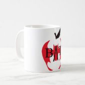 Badassの先生連合-こうもりのりんご コーヒーマグカップ (正面左)