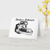 Badassの育樹専門家-チェーンソー カード (黄色い花)