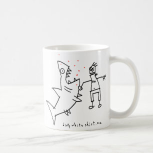 Badassの鮫の穿孔器 コーヒーマグカップ