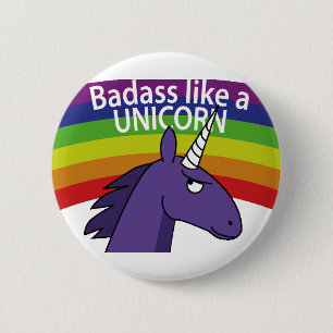 Badassはユニコーンを好みます! 缶バッジ