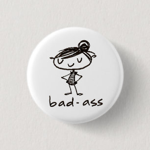 badassボタン 缶バッジ