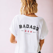 BADASS モダン MOM独身の Strong Mom Women Tシャツ