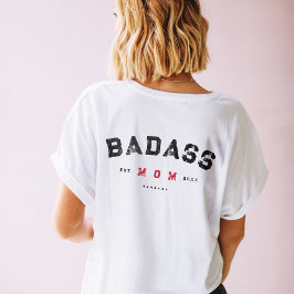 BADASS モダン MOM独身の Strong Mom Women Tシャツ