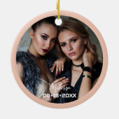 Badass Bestiesのブおもしろいリーデズメイドの好意の写真ギフト セラミックオーナメント (裏面)