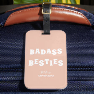 Badass Bestiesのブおもしろいリーデズメイドの好意の写真ギフト ラゲッジタグ