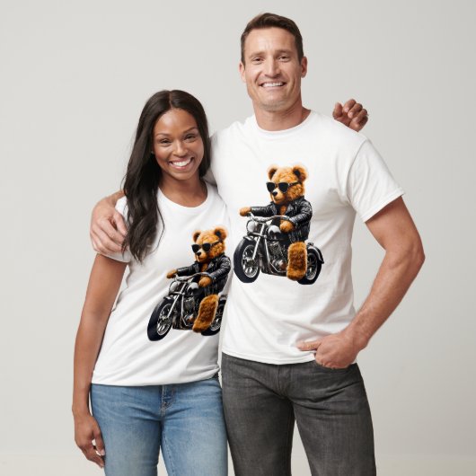 Badass Biker Teddy Bear Art Tシャツ (ユニセックス)