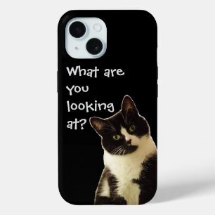 Badass Cat 「何を見ているんだ。 iPhone 15ケース
