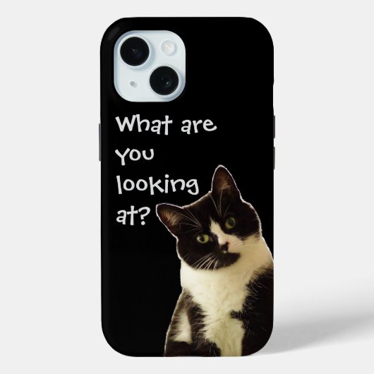 Badass Cat 「何を見ているんだ。 Case-Mate iPhoneケース (裏面)