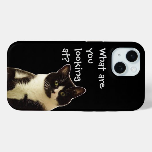 Badass Cat 「何を見ているんだ。 Case-Mate iPhoneケース (裏面 (横))