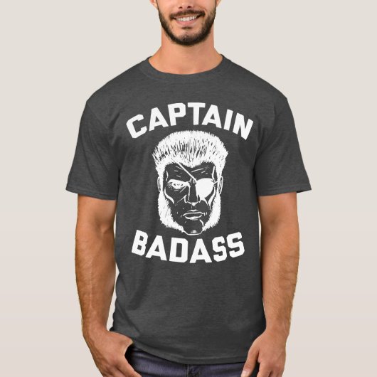 Badass Charcoal Heather T-Shirt大尉 Tシャツ (正面)