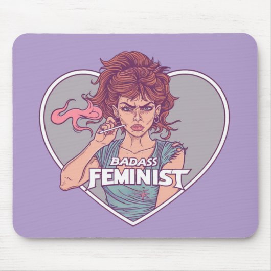 BADASS FEMINIST、漫画 マウスパッド (正面)