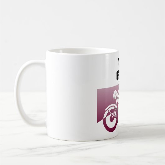 BADASS GRANDPA – 祖父バイクもしくは自転車に乗る人バイクのギフト コーヒーマグカップ (左)