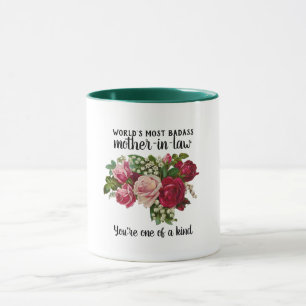 BADASS Mother-In-Law Gift – 親切なバラの1つ マグカップ