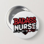 badass nurse 缶バッジ (正面&裏面)