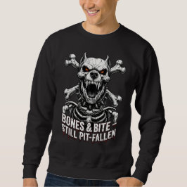 Badass Skeleton Bulldog Gothic Skull スウェットシャツ