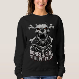 Badass Skeleton Bulldog Gothic Skull スウェットシャツ