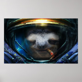 Badass sloth poster ポスター