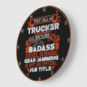 Badass Trucker：公式タイトルではない ラージ壁時計 (傾斜)