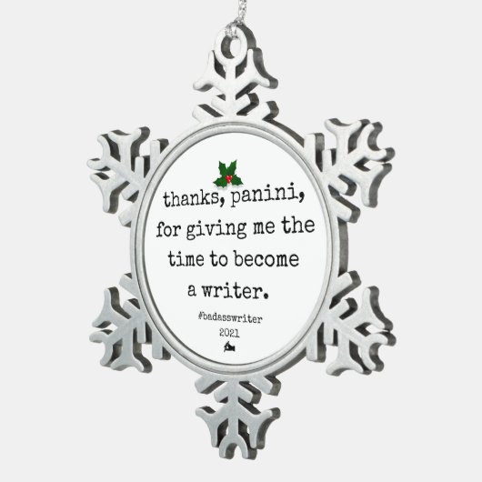 badasswritersツリーオーナメント感謝してい-, panini スノーフレークピューターオーナメント (右)