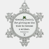 badasswritersツリーオーナメント感謝してい-, panini スノーフレークピューターオーナメント (正面)