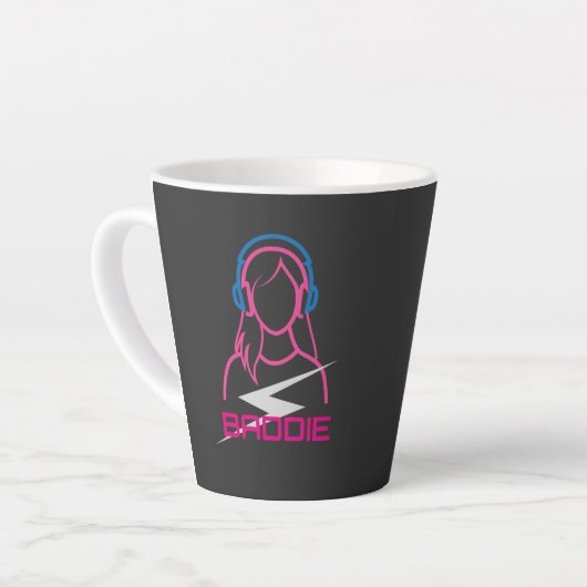 Baddie Lifestyle DJ Headphones カフェラテマグ (左アングル)