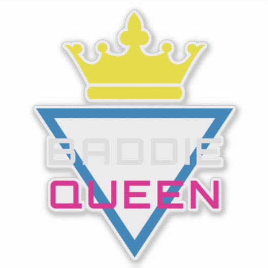 Baddie Queen Crown Y2K シール (正面)