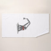 Badehandtuch mit Kran-Design バスタオル (バスタオル)