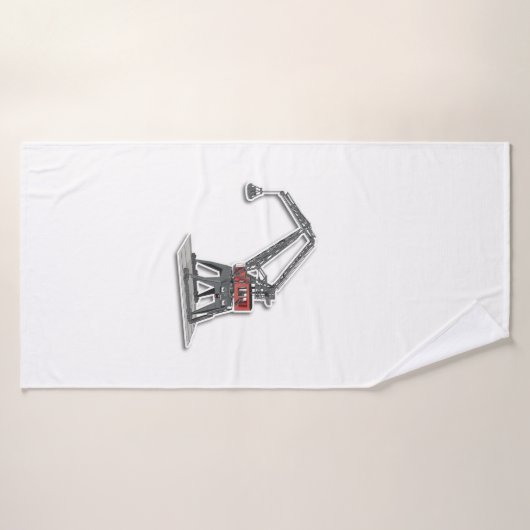 Badehandtuch mit Kran-Design バスタオル (バスタオル)