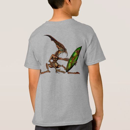 Badenはからの星のサーファーを一直線に並べます Tシャツ (裏面)