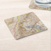 Badenドイツの地図書の地図 スクエアペーパーコースター (アングル)