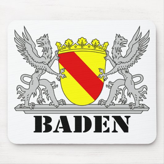 Baden Wappen mit Schrift Baden マウスパッド (正面)