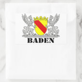 Baden Wappen mit Schrift Baden 長方形シール (バッグ)