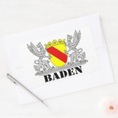 Baden Wappen mit Schrift Baden 長方形シール (封筒)