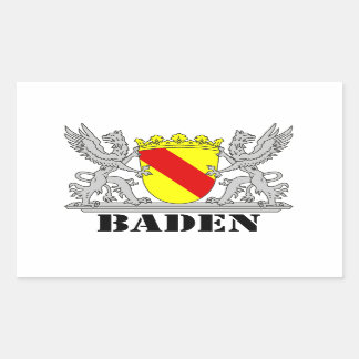Baden Wappen mit Schrift Baden 長方形シール