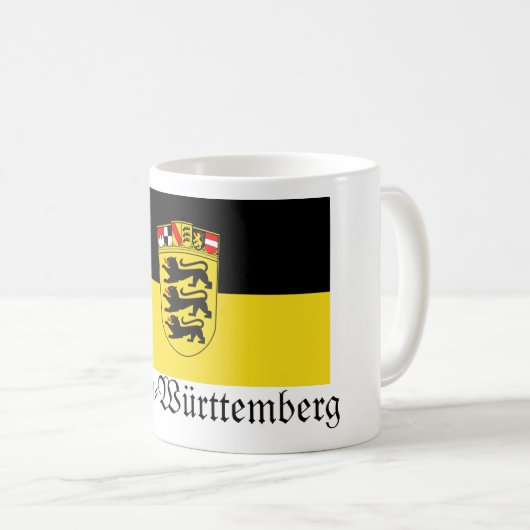 Baden-Württembergの旗 コーヒーマグカップ (正面右)