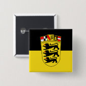 Baden-Württemberg (国家、素晴らしい腕)、ドイツ 缶バッジ (正面&裏面)