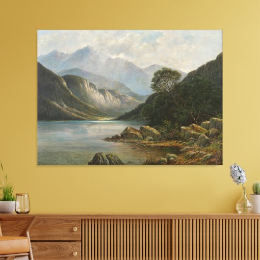 Badersee mit Wetterstein キャンバスプリント (インサイチュ (リビング))