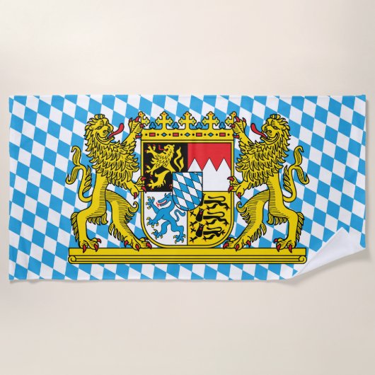 Badetuch Bayernwappen ビーチタオル (正面)