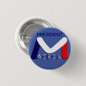 Badge 32 mm, Emmanuel Macron Président 缶バッジ (正面&裏面)