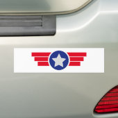 Badge Airborne Luftfahrt Military バンパーステッカー (車上)