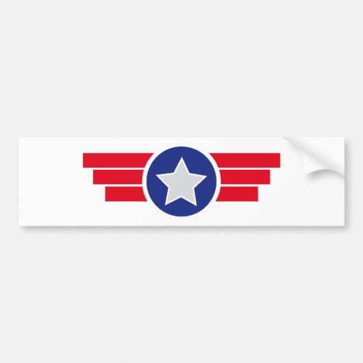 Badge Airborne Luftfahrt Military バンパーステッカー (正面)