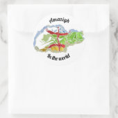 Badge autocolant ラウンドシール (バッグ)