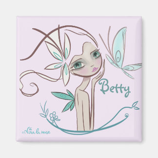 Badge avec prénom, pour fille マグネット