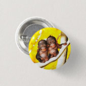 badge bébés orang-outan rigolo 缶バッジ (正面&裏面)