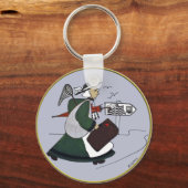 badge bécassine bretagne キーホルダー (正面)