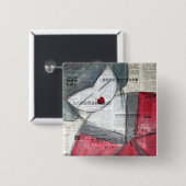 badge carré geisha 缶バッジ (正面&裏面)