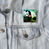 badge carré Panda - grand 缶バッジ (インサイチュ)